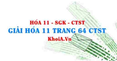 Giải Hóa 11 trang 64 Chân trời Sáng tạo